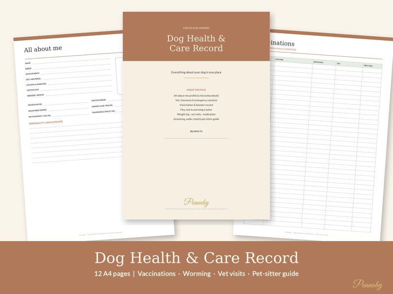 Dog Vaccination Record UK: Jabs, Boosters and What to Keep – printable preview